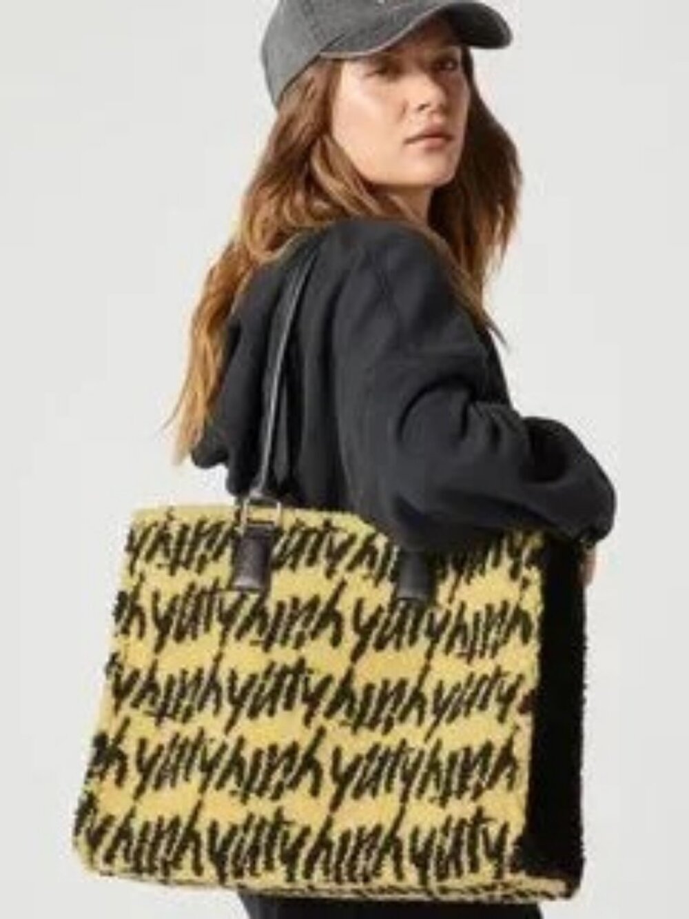 NWT ** YITTY x Fabletics Plush Major Label Sherpa/Fleece Tote